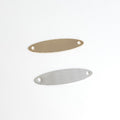Sterling Silver or 14K Gold Filled 24mm Oval Blank in or Stamping Texturing 2