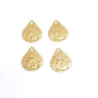 Brass Small 13mm x 10mm Metal Hammered Stamping Blank (4pc)