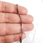 15mmx1.5mm Brass Long Twisted Bar Link Chain in Antique – Sold by the Foot