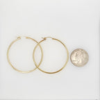 14K Gold Filled Large 50mm Thick Flex Tube Hoop Earrings 2 Inch Earring (2pc)