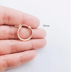 Sterling Silver or Gold Filled 14Kt Thick Flex Tube Hoop Earrings 22mm (2pc)
