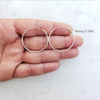 Sterling Silver Small Endless Hoop Earrings 20mm 24mm 30mm 35mm Earring (2pc)