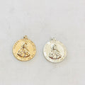 Sterling Silver or 14K Gold Filled Sacred Heart of Jesus Round Circle