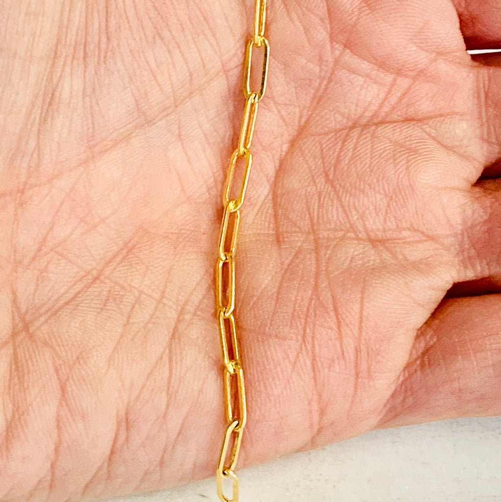 9mmx3mm Sterling Silver or 14K Gold Filled Thick Elongated – Sold by the Foot