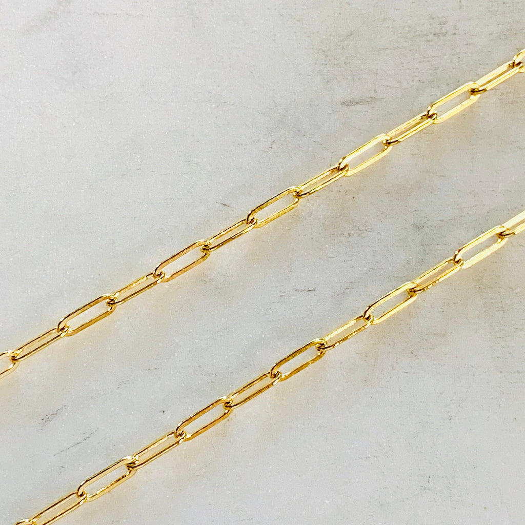 9mmx3mm Sterling Silver or 14K Gold Filled Thick Elongated – Sold by the Foot