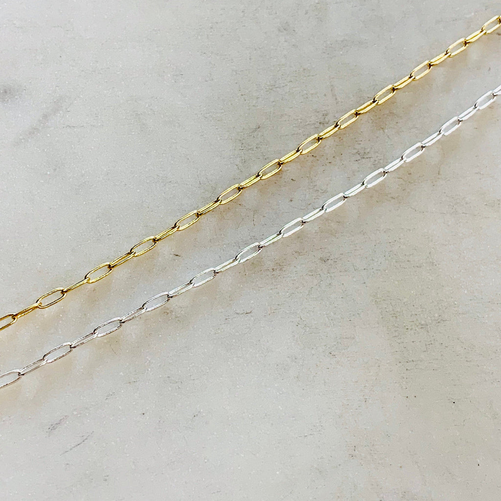 5.9mmx1.75mm Brass Gold or Silver Plated Delicate – Sold by the Foot