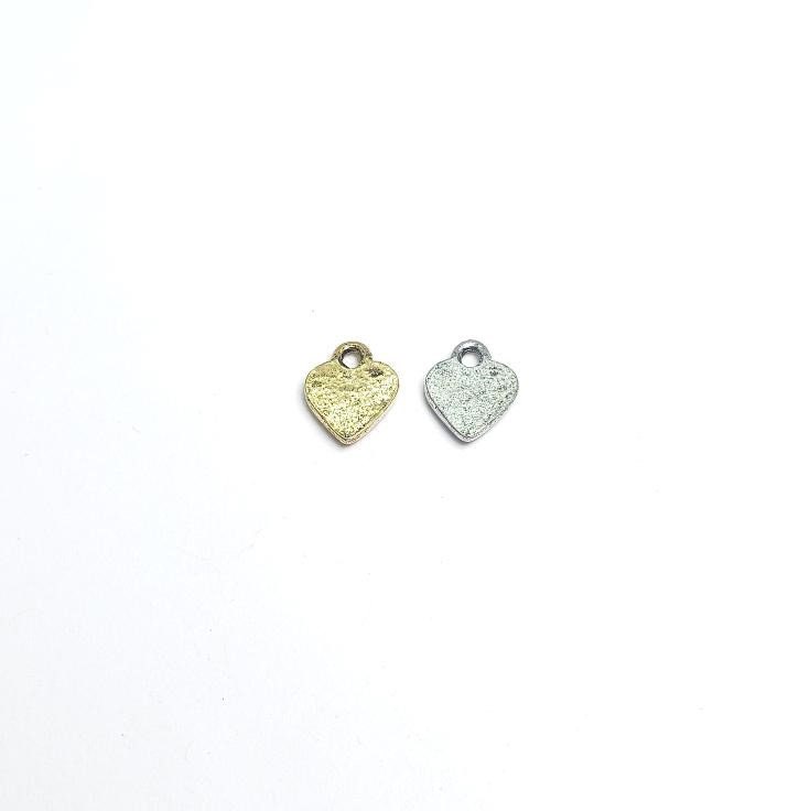 Pewter From Labor of Love Heart Loop Charm Love Antique Gold (4pc)