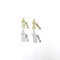 Pewter "Love Is Blind" Charm with Dangle Glasses Love (2pc)