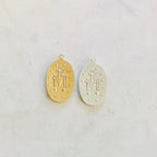 22mmx14mm Sterling Silver or 14K Gold Filled or Virgin Mother Mary Oval