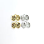 Pewter Open Locket Oval Shape with Two Different Pictures (2pc)
