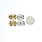 Pewter Open Locket Oval Shape with Two Different Pictures (2pc)