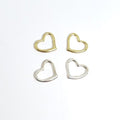 Pewter Open Heart Cut Out Silhouette Charm Love Friendship (2pc)