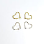 Pewter Open Heart Cut Out Silhouette Charm Love Friendship (2pc)
