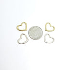 Pewter Open Heart Cut Out Silhouette Charm Love Friendship (2pc)