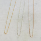Sterling Silver or Gold Filled Ready to Wear Finished Flat Cable Chain