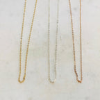 Sterling Silver or Gold Filled Ready to Wear Finished Flat Cable Chain