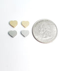 Pewter Heart Bead Love Charm Double Sided with Horizontal Hole (2pc)