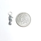 Sterling Silver Seahorse Double Sided Ocean Inspired Charm