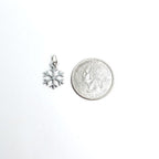 Sterling Silver Cut Out Snowflake Double Sided Winter Inspired Charm