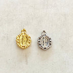 10mmx8mm Sterling Silver or Vermeil Teeny Tiny or Mother Mary Circle Round