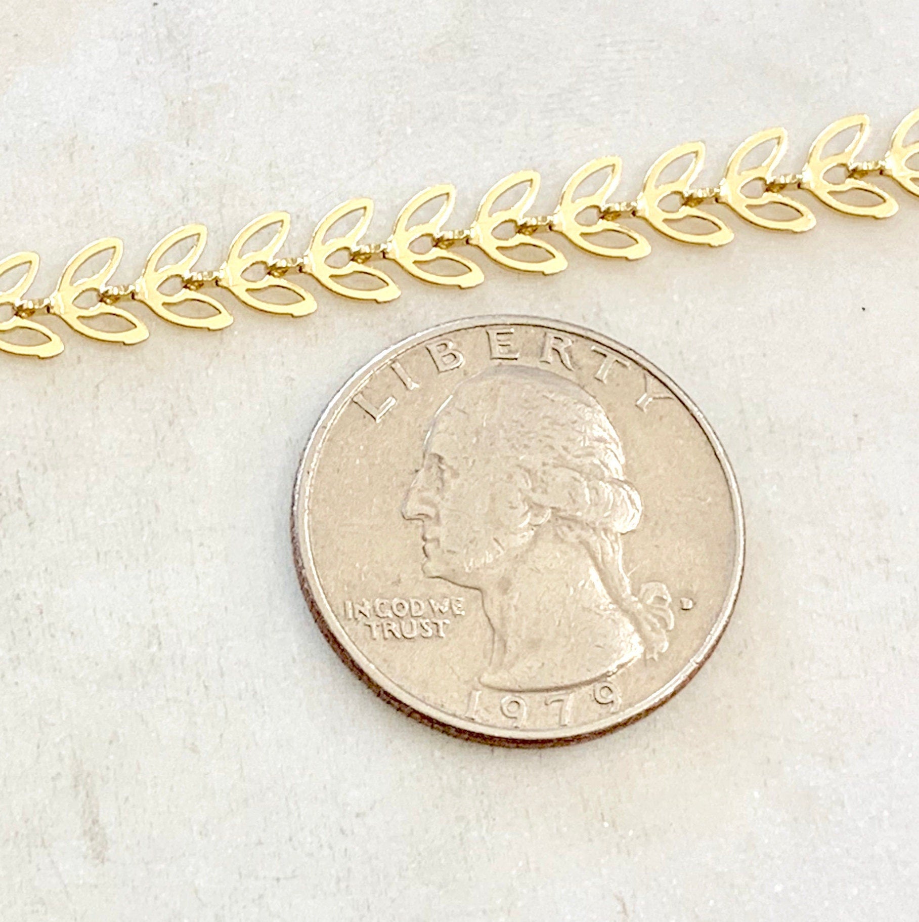 6.4mmx5mm Brass Gold or Silver Plated Butterfly Chevron – Sold by the Foot