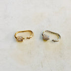 19mmx10mm Gold Plated or Rhodium Plated or Pave CZ Screw Carabiner Clasp