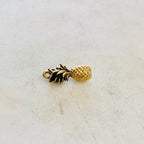 Pewter Metal 3D Tropical Pineapple Charm Hawaii Vacation Fruit (2pc)