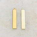 Sterling Silver or 14K Gold Filled Long Rectangle Bar 5mm x 32mm 24 Gauge