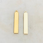 Sterling Silver or 14K Gold Filled Long Rectangle Bar 5mm x 32mm 24 Gauge