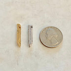 25mmx5mm Pewter Metal Spike Charm Jagged Edge Point Faceted Dagger (2pc)