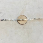 3.5mm Sterling Silver Diamond Cut Sturdy Figaro Curb Chain – Sold by the Foot