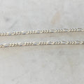 3.5mm Sterling Silver Diamond Cut Sturdy Figaro Curb Chain – Sold by the Foot