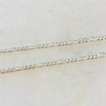 4.25mm Sterling Silver Diamond Cut Thick Figaro Curb Chain – Sold by the Foot