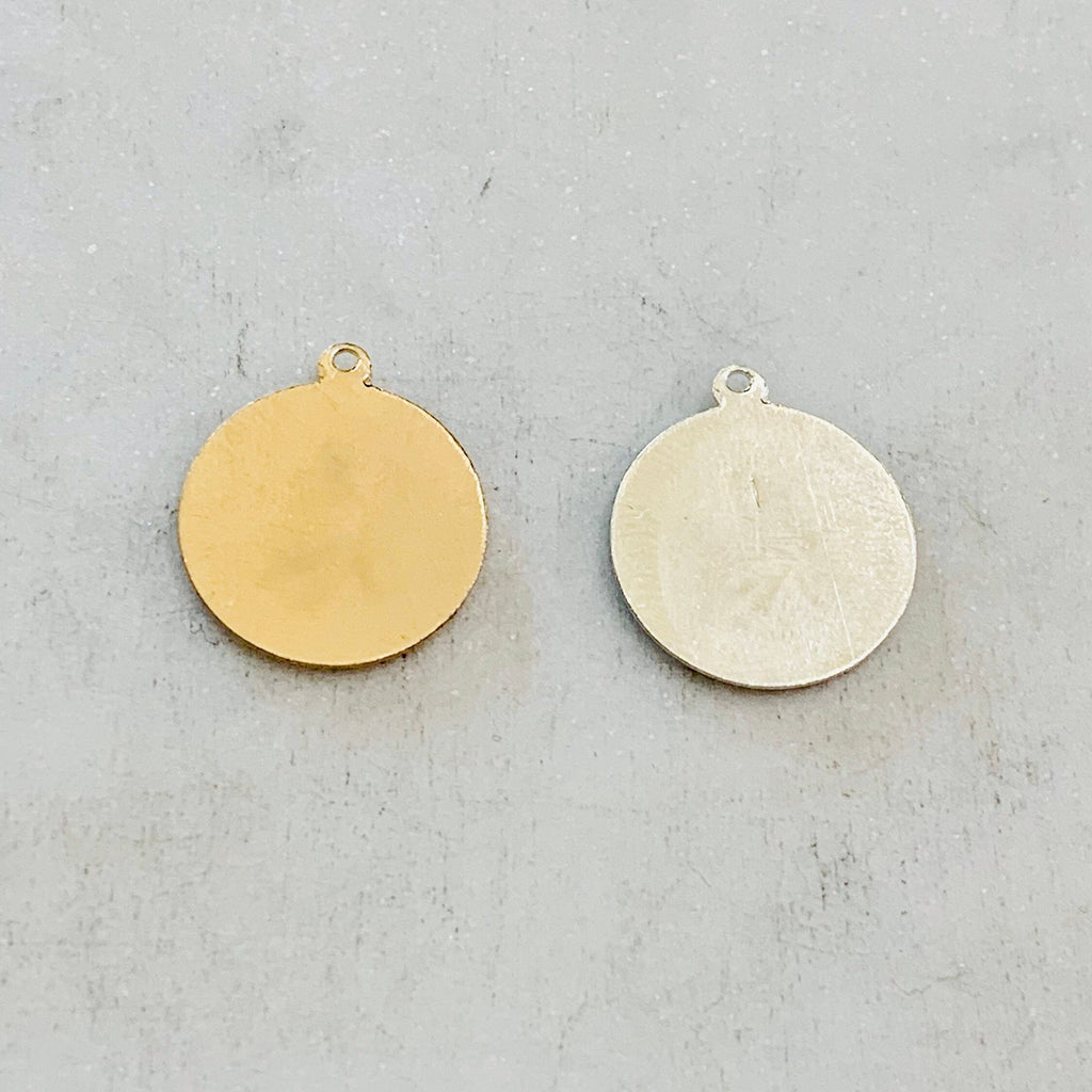 Sterling Silver or 14K Gold Filled Sacred Heart of Jesus Round Circle