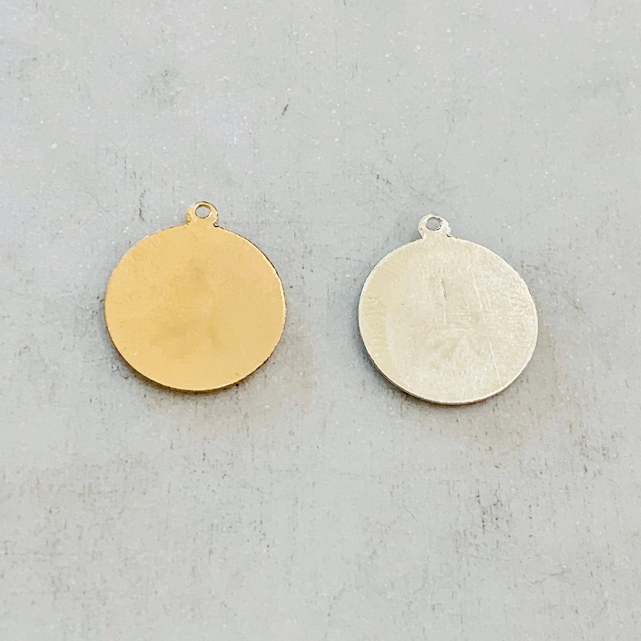 Sterling Silver or 14K Gold Filled Sacred Heart of Jesus Round Circle