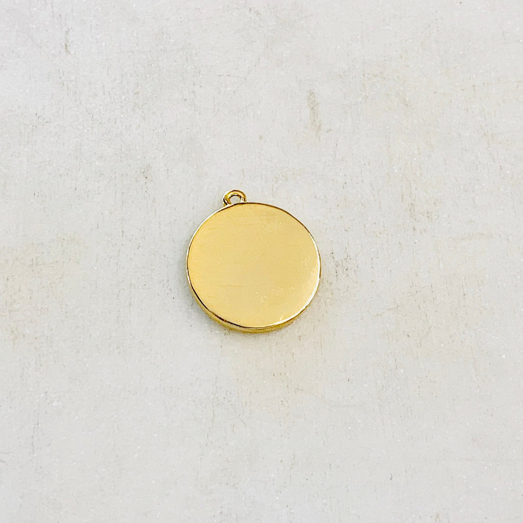 Rhodium Plated Starry Night Charm 16mm- Gold Charm Pendant Celestial