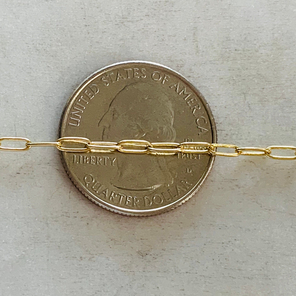 5.9mmx1.75mm Brass Gold or Silver Plated Delicate – Sold by the Foot