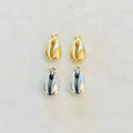 Pewter Tiger Cowrie Shell Ocean Nautical Charm Pendant