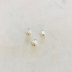 Gold Plated or Rhodium Plated or Silver Tiny Wire Wrapped Freshwater Pearl