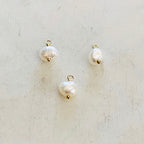 Gold Plated or Rhodium Plated or Silver Tiny Wire Wrapped Freshwater Pearl