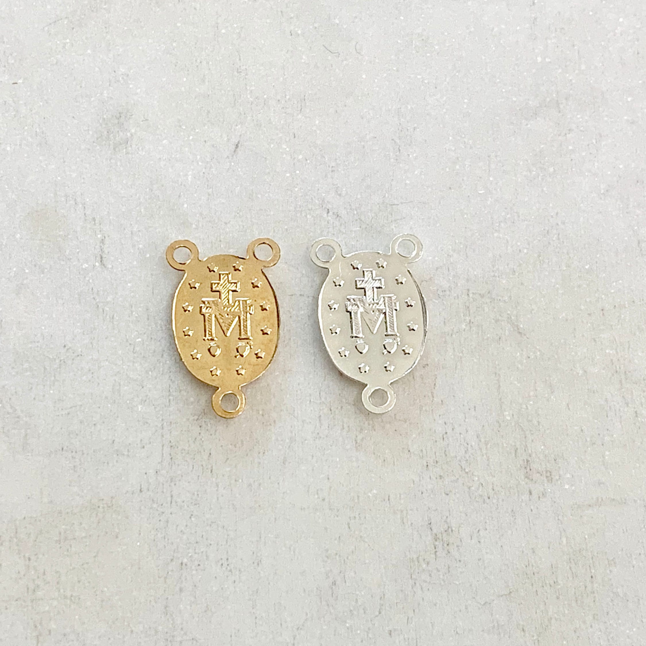 Sterling Silver or 14K Gold Filled or Virgin Mother Mary Rosary Connector