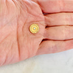 Gold Plated Celestial Star Opal Coin Vintage Charm CZ Drop Charm