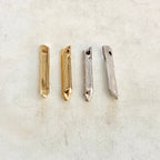 25mmx5mm Pewter Metal Spike Charm Jagged Edge Point Faceted Dagger (2pc)