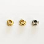 Sterling Silver or Vermeil Artisan Organic Shape Thick Rondelle 7MM Round