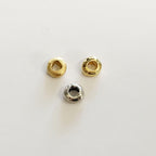 Sterling Silver or Vermeil Artisan Organic Shape Thick Rondelle 7MM Round