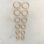 Rose Gold Filled 14K Small Endless Hoop Earrings 9mm 12mm 14mm 16mm 20mm (2pc)