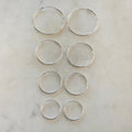 Sterling Silver Small Endless Hoop Earrings 20mm 24mm 30mm 35mm Earring (2pc)