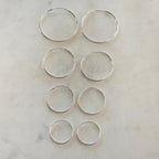 Sterling Silver Small Endless Hoop Earrings 20mm 24mm 30mm 35mm Earring (2pc)