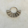 28mmx34mm Pewter Modern Style Fan Pendant Tribal Bohemian Pendant Charm