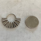 28mmx34mm Pewter Modern Style Fan Pendant Tribal Bohemian Pendant Charm